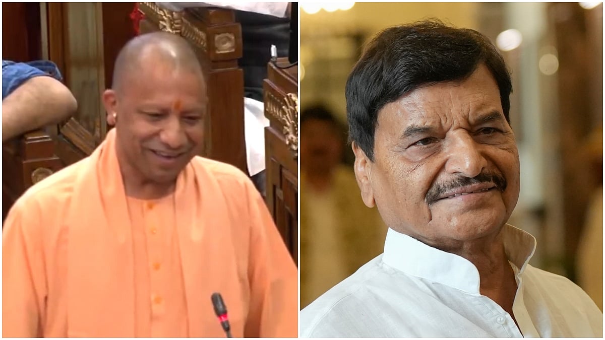 ANI/PTI : CM Yogi Adityanath (L) | SP leader Shivpal Yadav | 